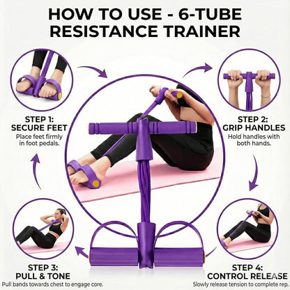 Foot pedal pull rope resistance trainer