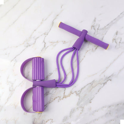 Yoga resistance band with pull rope