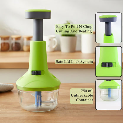Push-Down Vegetable & Fruit Chopper (B-Grade / 750 ML)