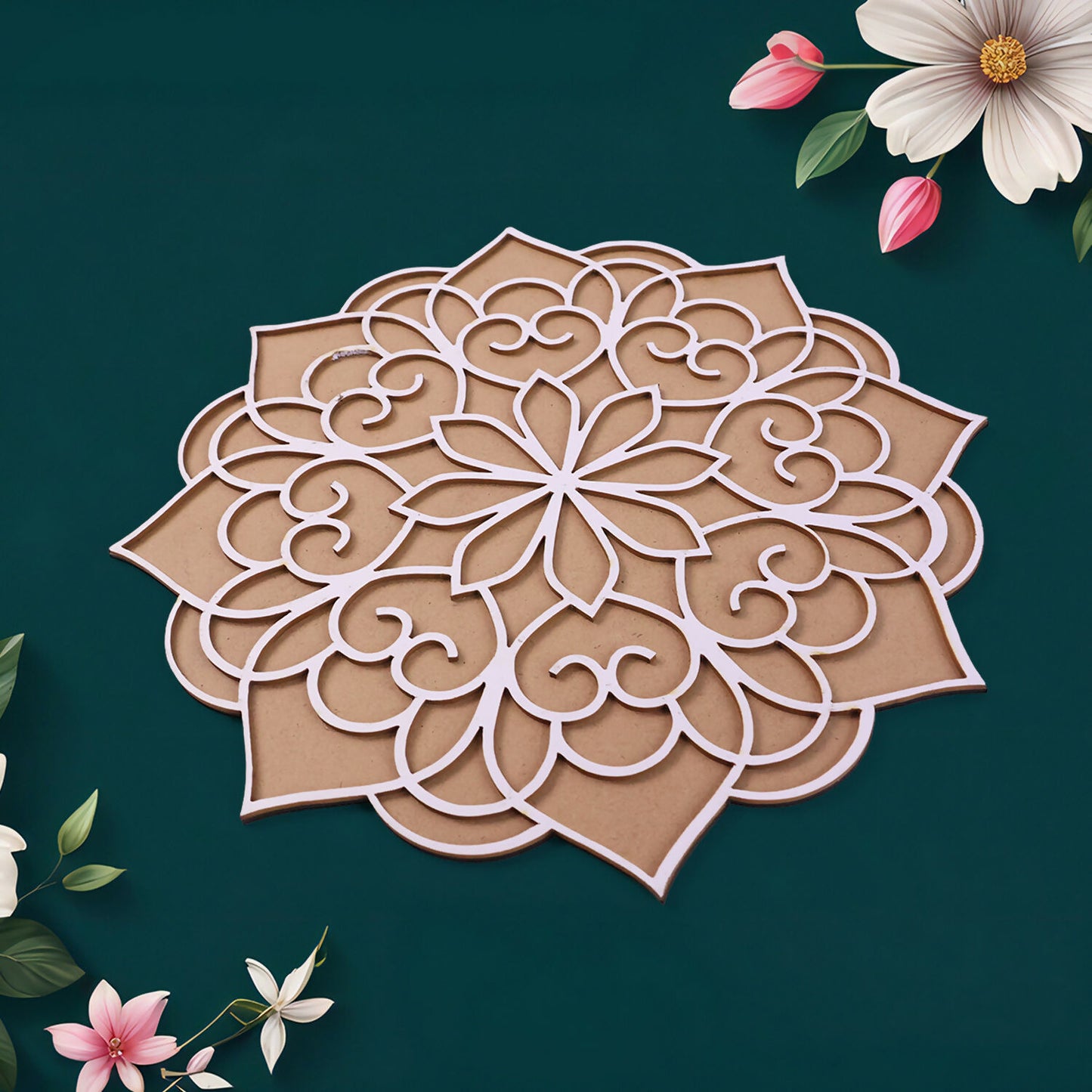 Rangoli Stencil | 16 Inch | Mandala Design for Diwali and Festivals