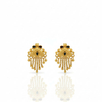 5 Line Side Latkan Golden Earrings with Mina for Women & Girls – Fancy Jewellery Gift