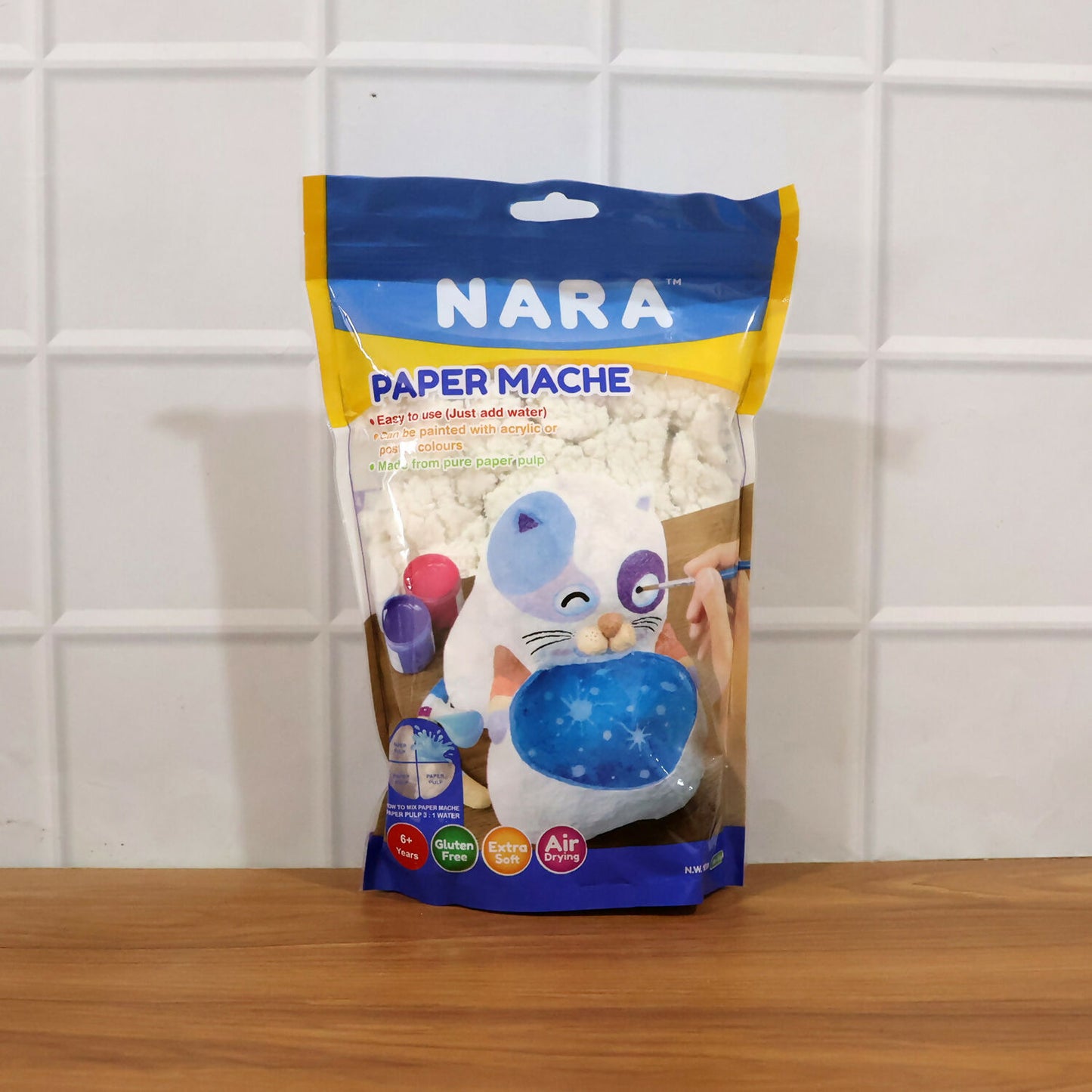 NARA Paper Mache Craft Dough Kit – DIY Sculpting, Painting & Air Dry Art Set for Kids