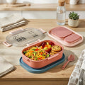 Bento Lunch Box – Leak-Proof 3-Compartment Meal Container with Spoon