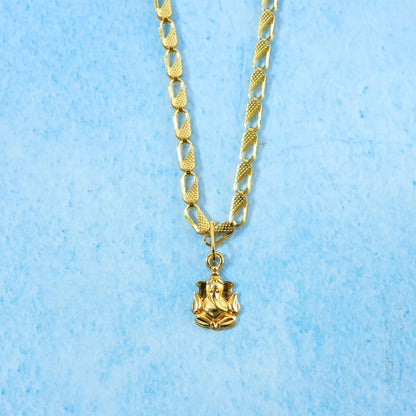 Lord Ganesha Pendant with Chain – Symbol of Prosperity Necklace