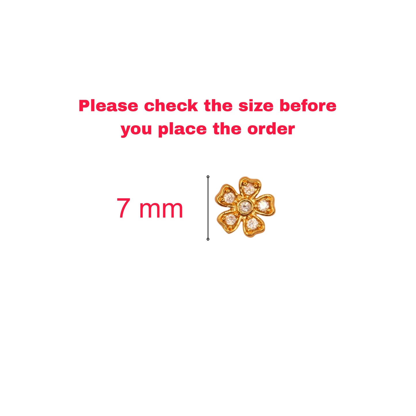 Diamond & Gold Filigree Square Stud Earrings | Floral Design AD for women & girls