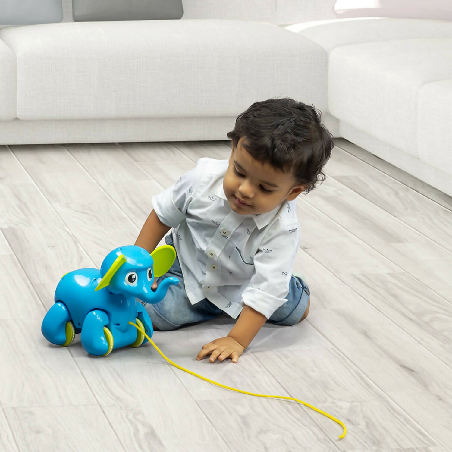 Funskool Giggles Alphy the Elephant Pull-Along Toy – Walking & Activity Toy for Toddlers