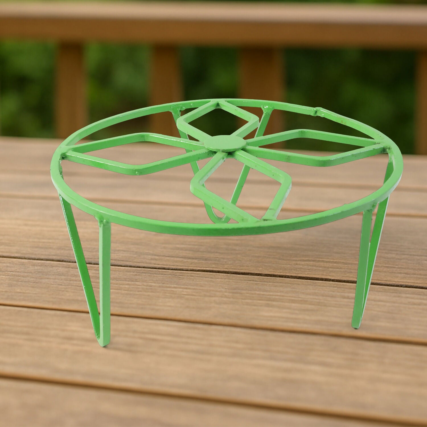 Round Strong Metal Plant Pot Stand for Indoor & Outdoor Garden Use
