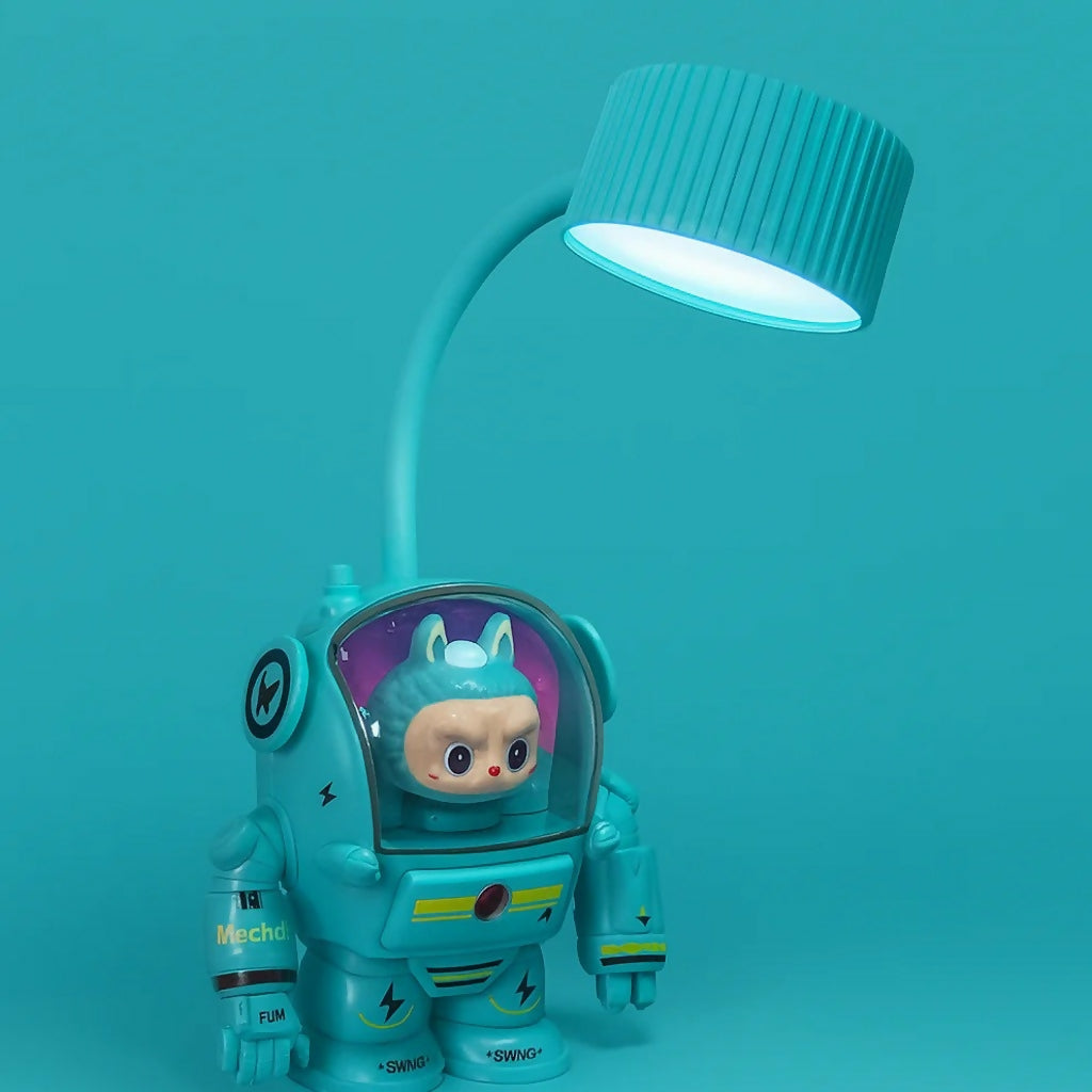 Astronaut Desk Lamp with Pencil Sharpener & LED Light for Kids
