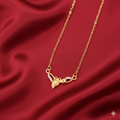 Gold Plated Leaf Necklace – Elegant Floral Design with AD Stones