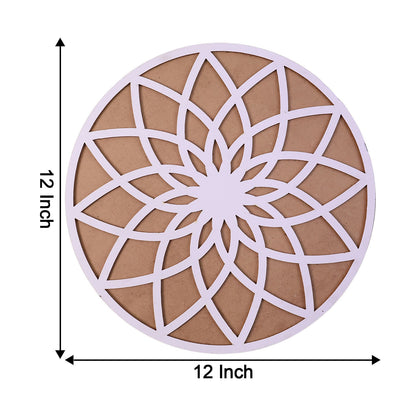 Round Flower Rangoli Stencil | 12 Inch