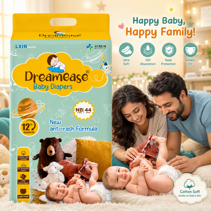 Dreamease Baby Diaper Pants –  Absorption with New Anti-Rash Formula | Soft & LeakProof