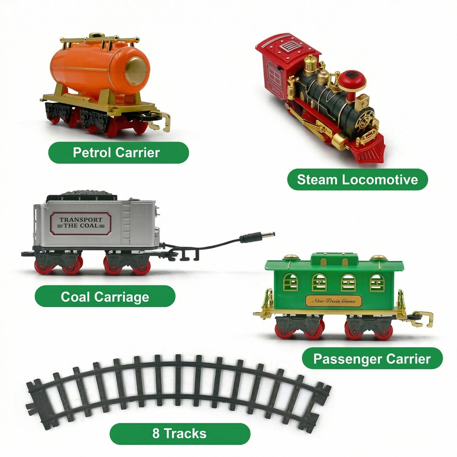 Smoke effect from electric musical choo choo train