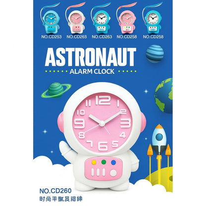 Astronaut Alarm Clock with LED Desk Lamp for Kids | 2-in-1 Night Light & Table Clock with USB Charging | Cute Space Astronaut Design for Bedroom, Study, Gift