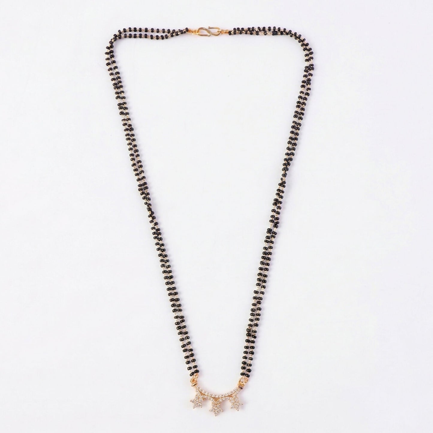 Star Pendant Designer Mangalsutra with Black Beads Chain