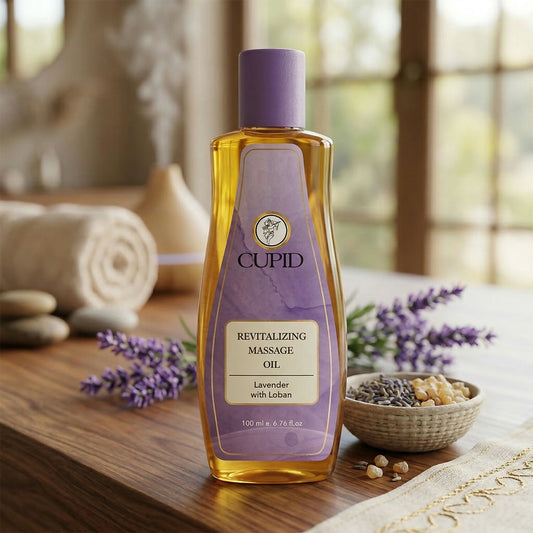 Cupid Revitalizing Massage Oil with Lavender & Loban Relaxing Body Care Oil (100 Ml)