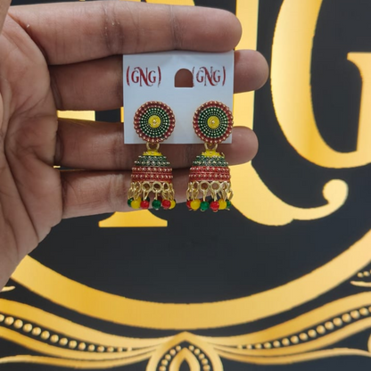 Traditional Multicolour Jhumka Earrings