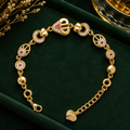 Luxury Brass Adjustable Italian Gold Finish Premium Heart CZ Diamond Bracelet for Women