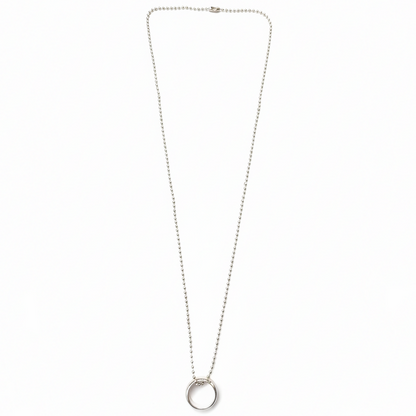 Elegant Small Silver Round Shape Pendant Necklace for Men