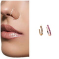 Gold-Plated Clip-On Nose Ring Set – 5 Elegant Pieces No Piercing