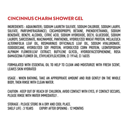 CINCINNUS Essential Oil Scented Charm Shower Gel