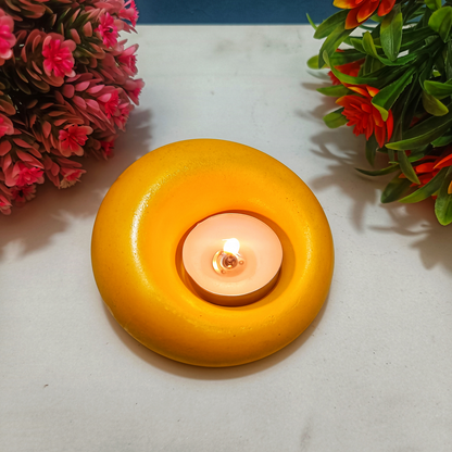Gadi Diya yellow tealight candle Elegant Home Decor Handmade