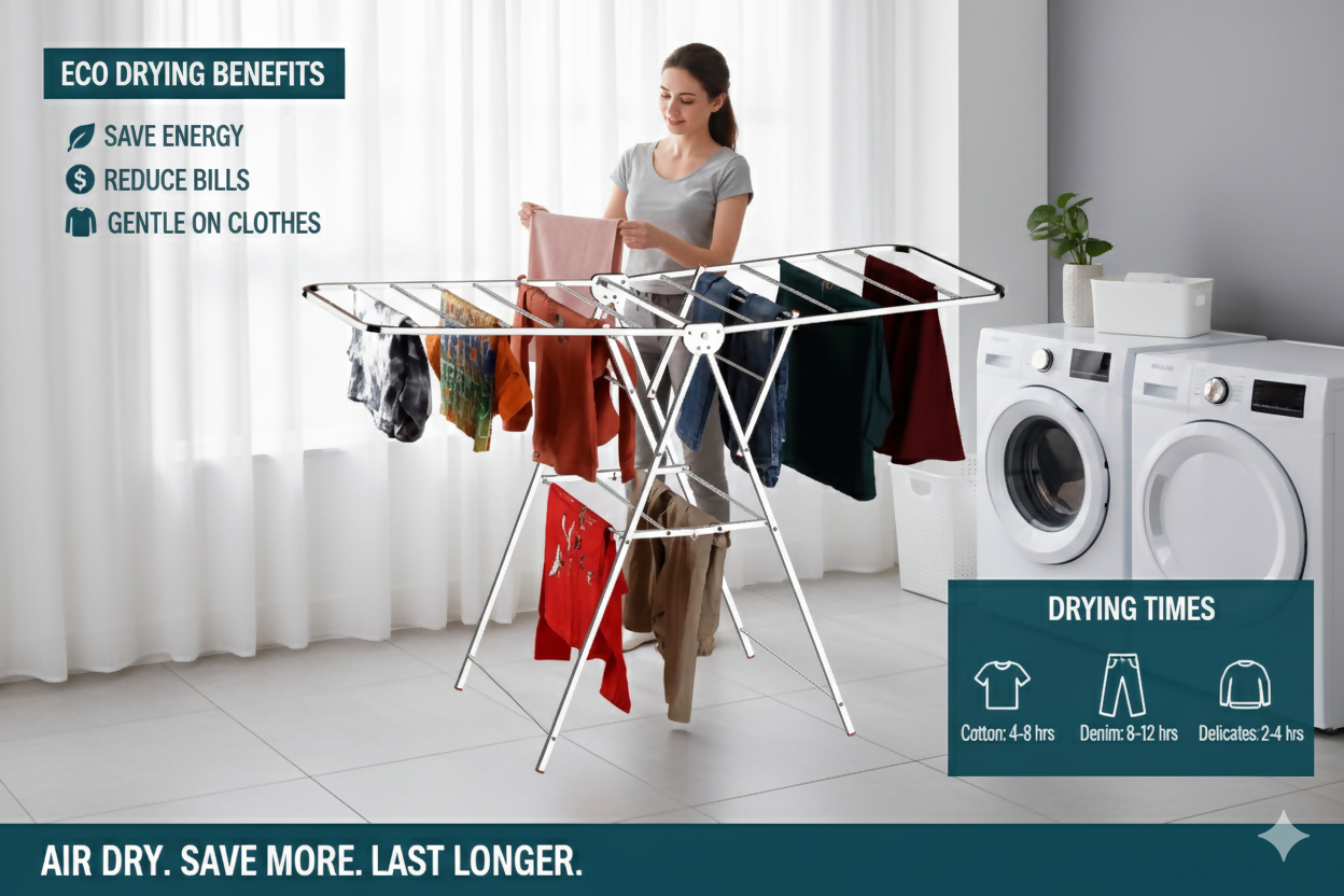 Foldable Stainless Steel Clothes Drying Rack | Single Layer | Rust-Resistant | 150 x 76 x 102 cm | Heavy-Duty