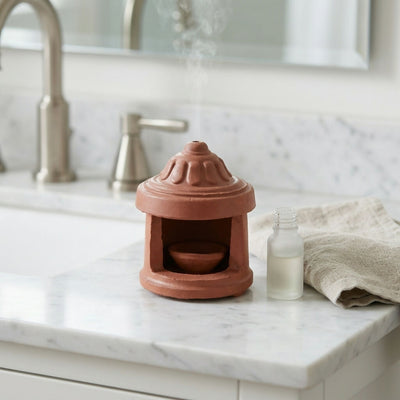 Terracotta Clay Diya Lamp – Traditional Indoor Decor & Puja Light