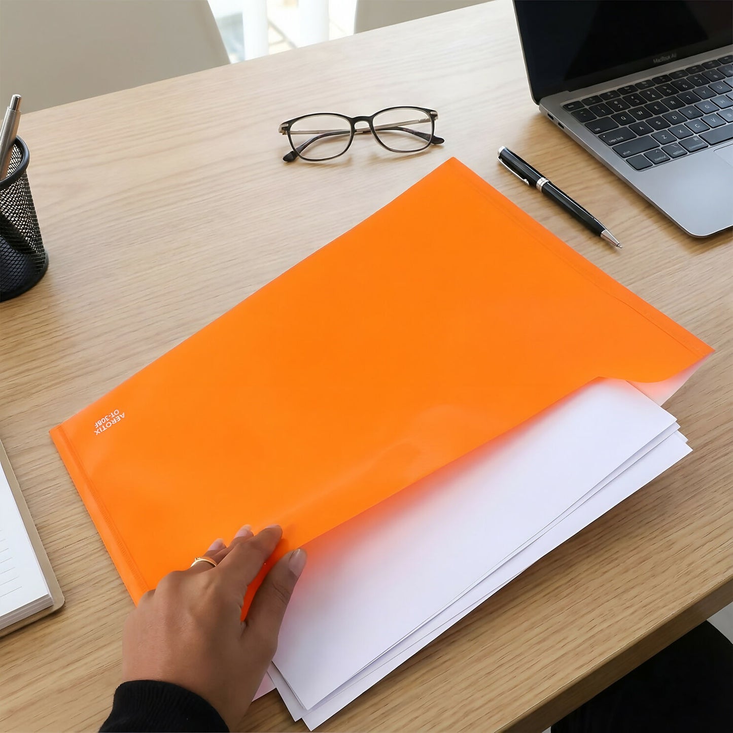 Button Closure Expanding Document File Folder – Mix Colour