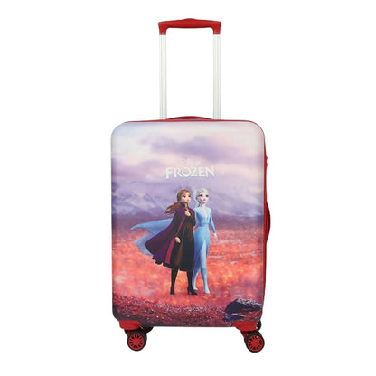Frozen-themed kids trolley bag with colourful Disney characters and 4 smooth spinner wheels