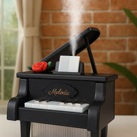 Mini Piano USB Humidifier with Night Light & Cool Mist for Home & Office