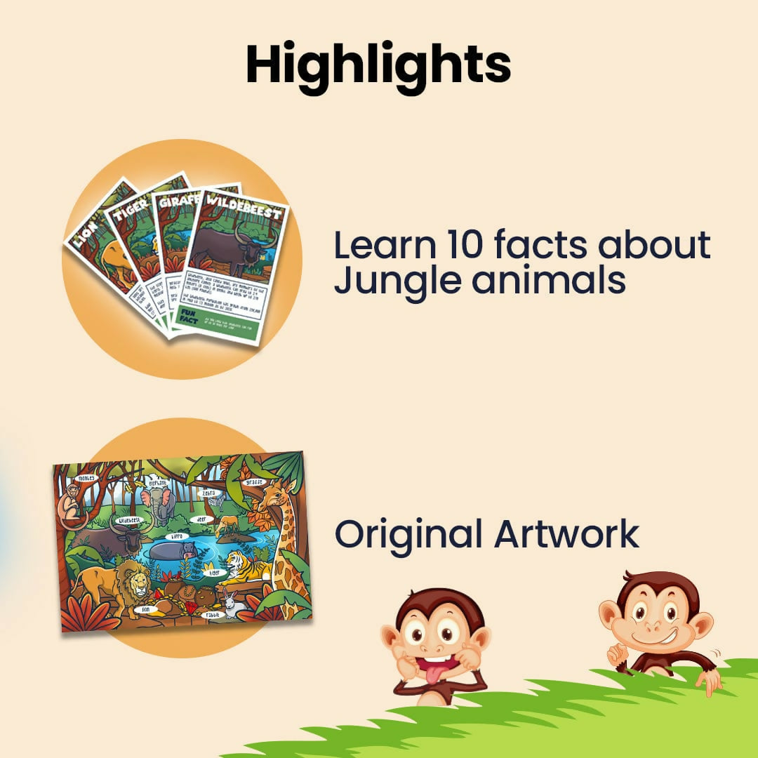 JUNGLE MYSTERY PUZZLE - AGE 3+ (38 PUZZLE PIECES) MDF PUZZLE SERIES