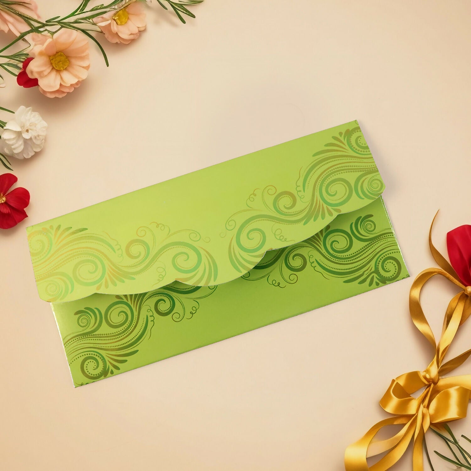 Decorative A4 Size Gift & Money Envelopes with Elephant & Mandala Design – Pack of 10 Pcs