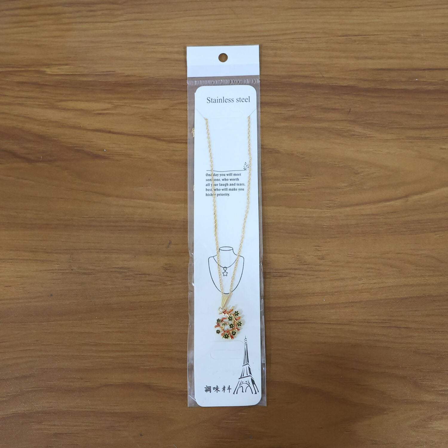 Traditional Floral Vine Design Pendant Necklace with Chain for Women