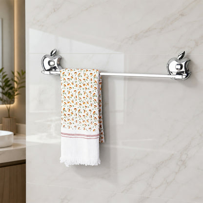 Decorative stainless steel apple-shaped towel holder for bathrooms