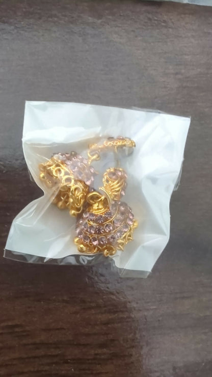 Premium Golden Traditional Jhumka | Stylish Ethnic Jewellery