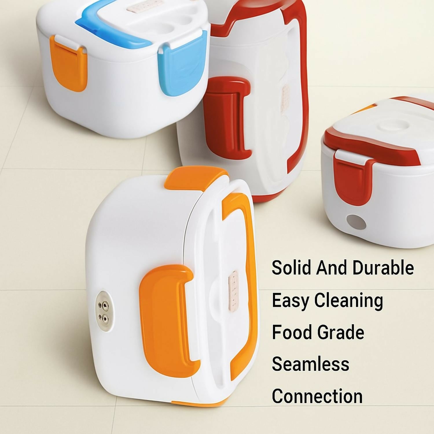 Premium Electric Lunch Box for Office, School & Travel | Portable Food Heater with Detachable Compartments, Leak-Proof Lid & Dual Voltage Car/Home Adapter | Easy to Clean & Durable