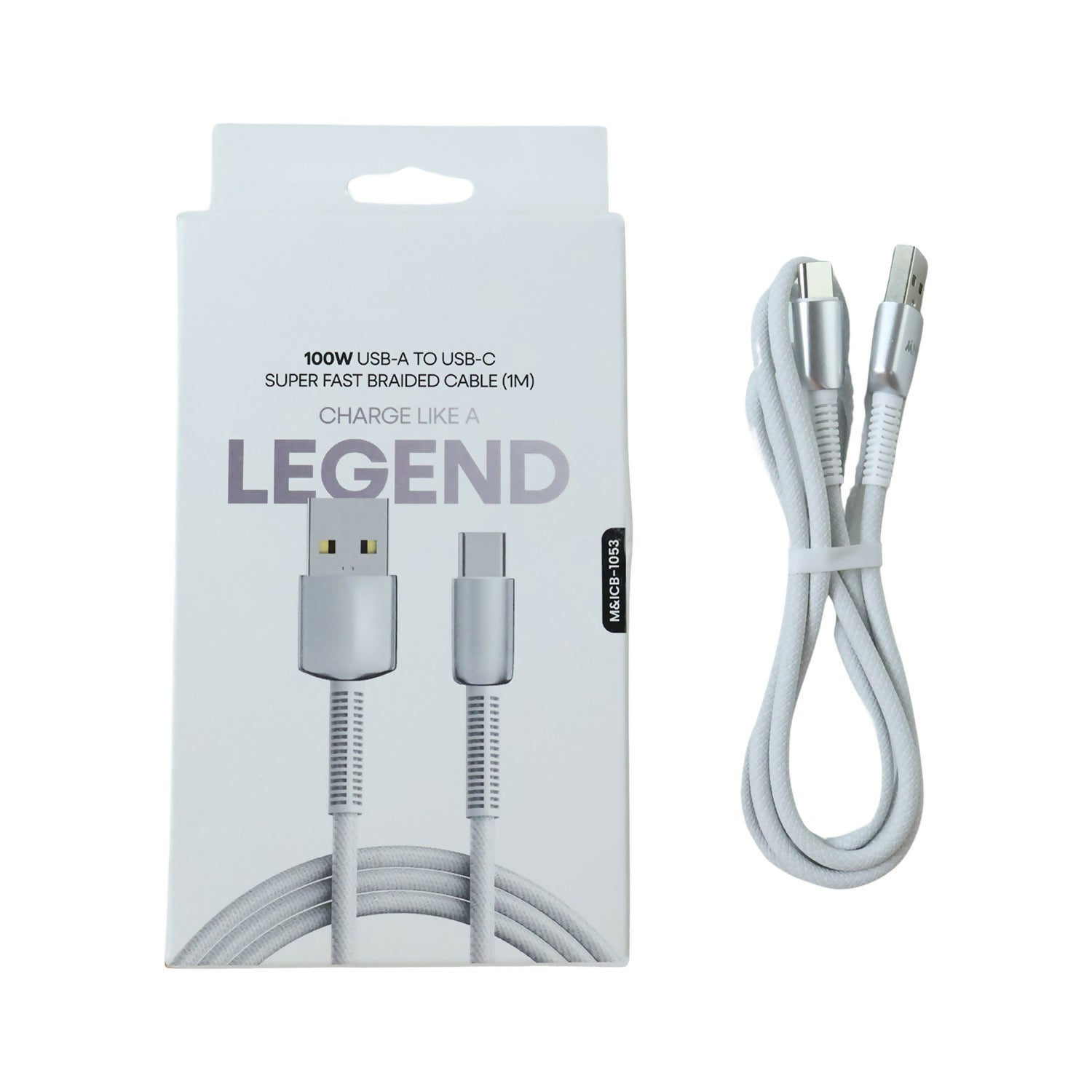 Flexible 1 meter USB A to Type C charging cable
