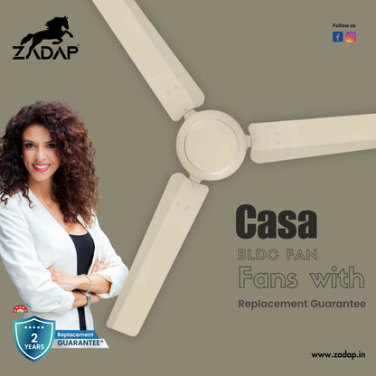 Zadap Casa 1200mm 5-Star BLDC High Speed Ceiling Fan