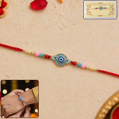 Evil Eye Designer Rakhi side view 1
