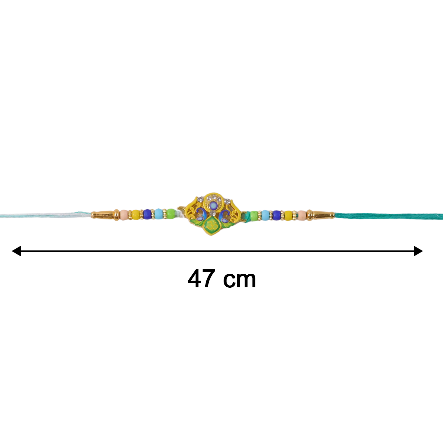 Size reference for Peacock Design Premium Rakhi