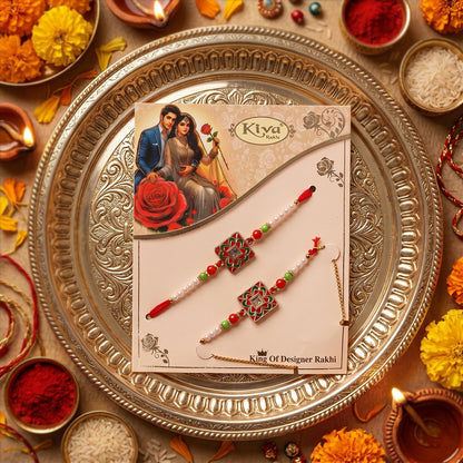 Elegant Rakhi showcasing stylish traditional centerpiece
