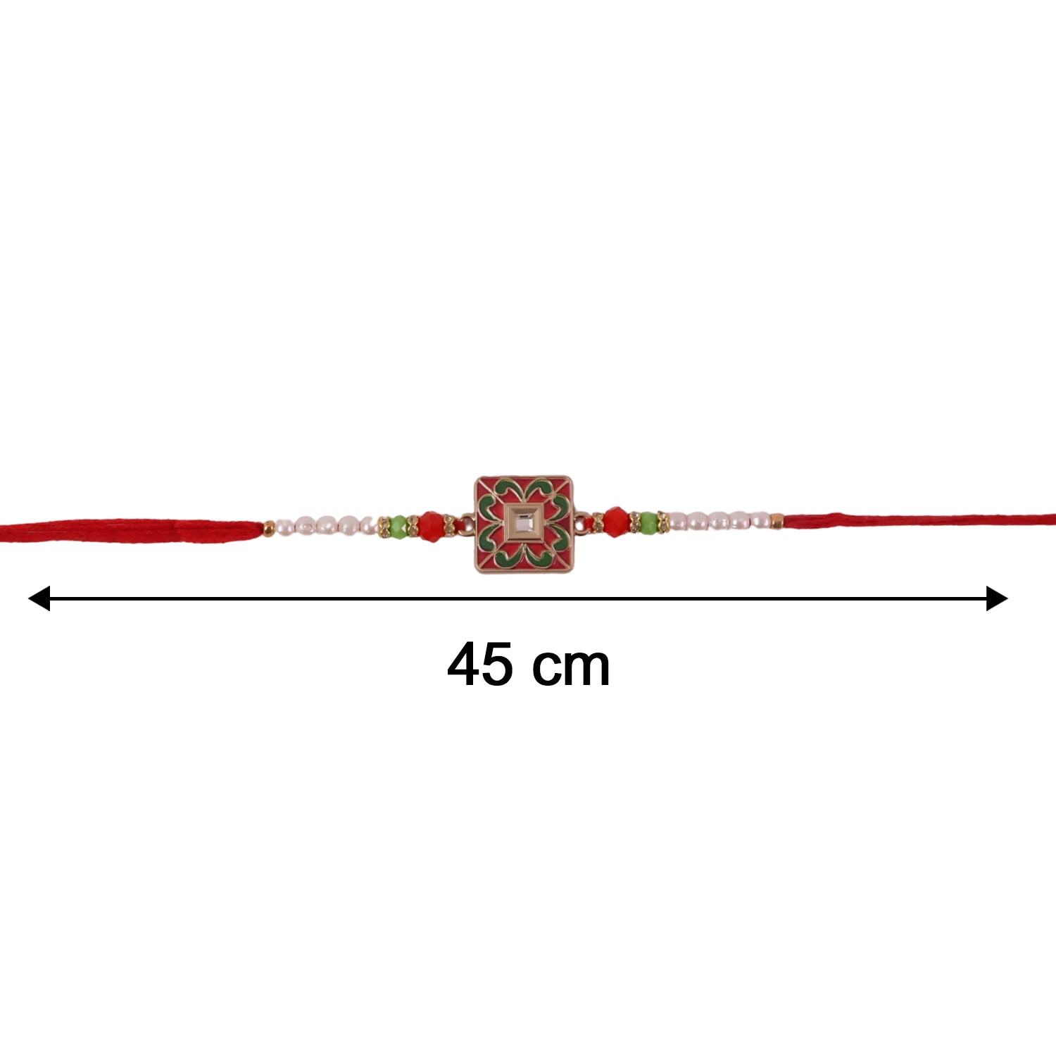 Size reference image of traditional Rakhi