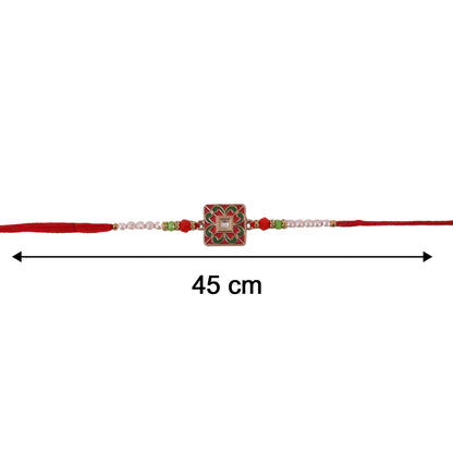 Size reference image of traditional Rakhi