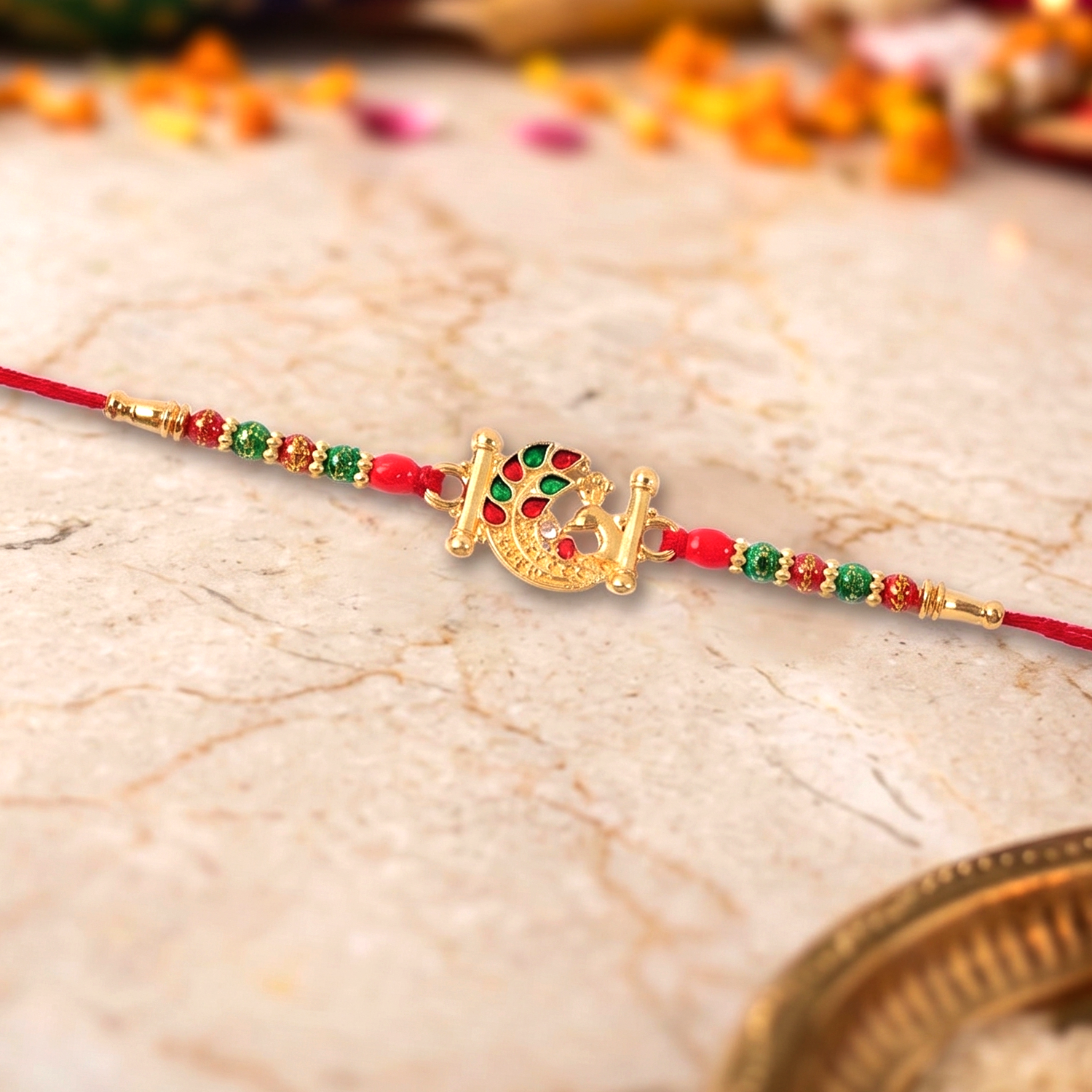Packaging of Artistic Peacock Designer Rakhi