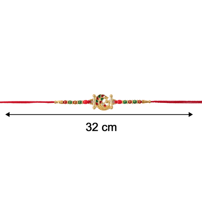 Size reference for Artistic Peacock Designer Rakhi