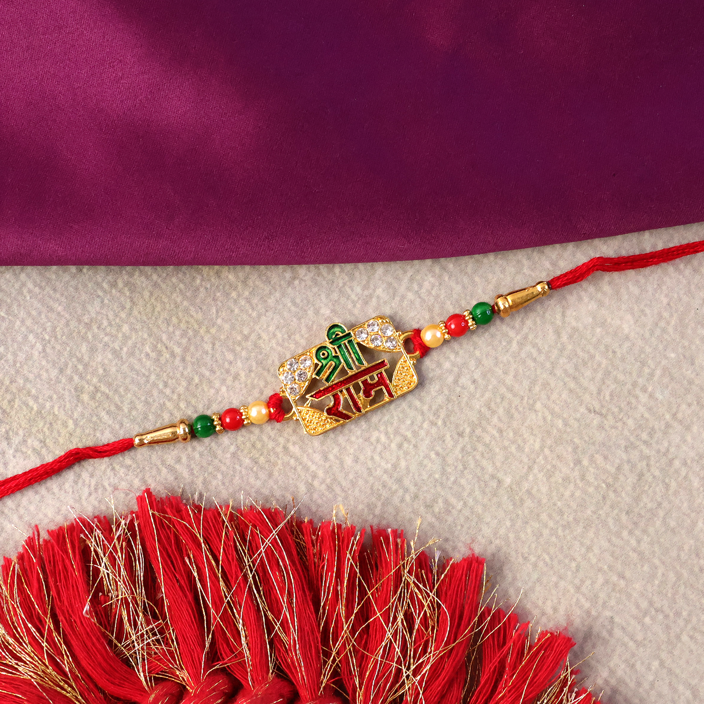 Shree Ram Text Designer Rakhi (1 Pc)