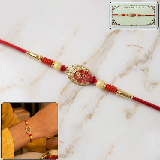 Traditional Fancy "Bhai" Text Rakhi (1 Pc)