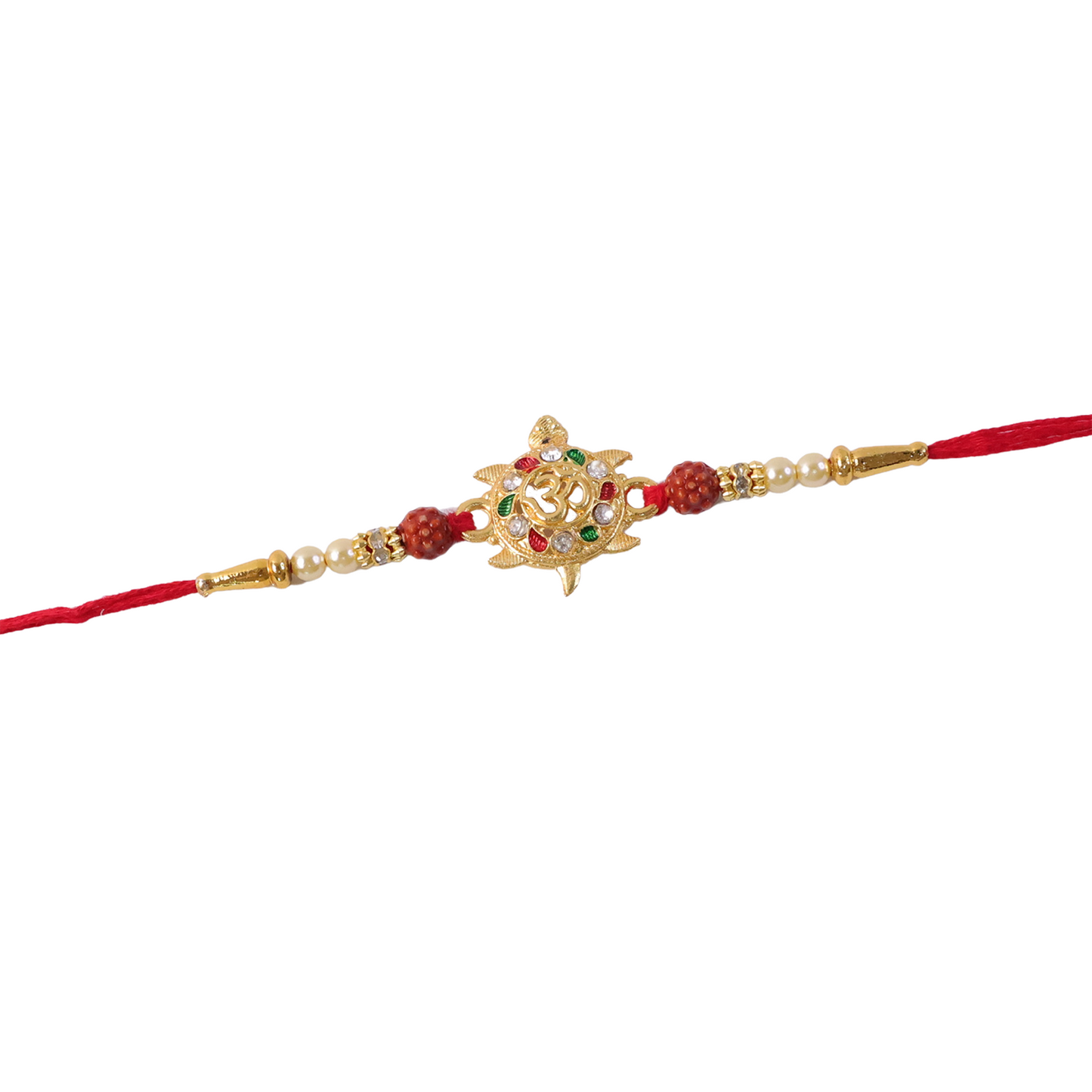 Rakhi thread and stone detailing close-up