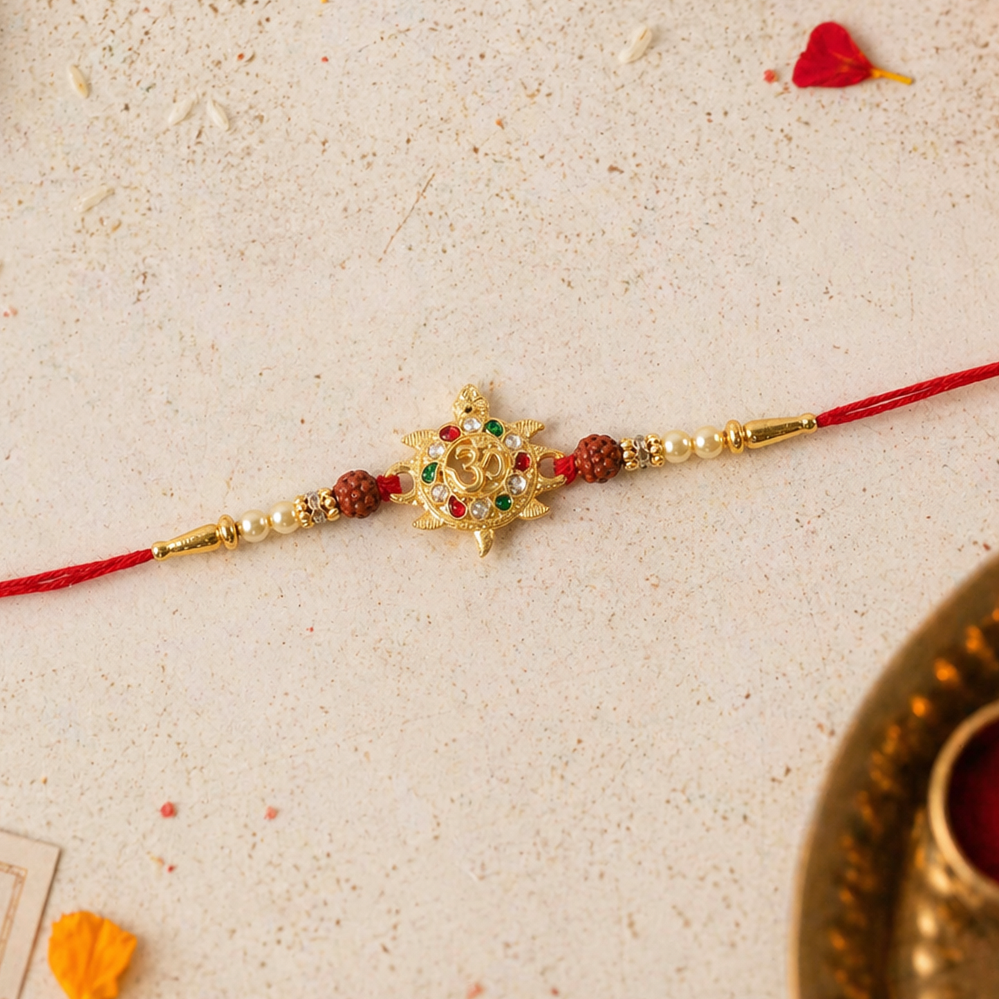 Alternative angle of Divine Om Symbol rakhi design