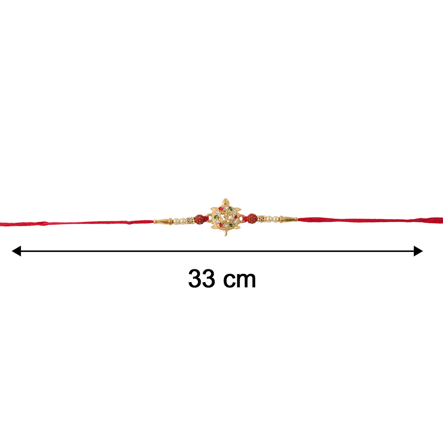Size guide for Divine Om Symbol Designer Rakhi